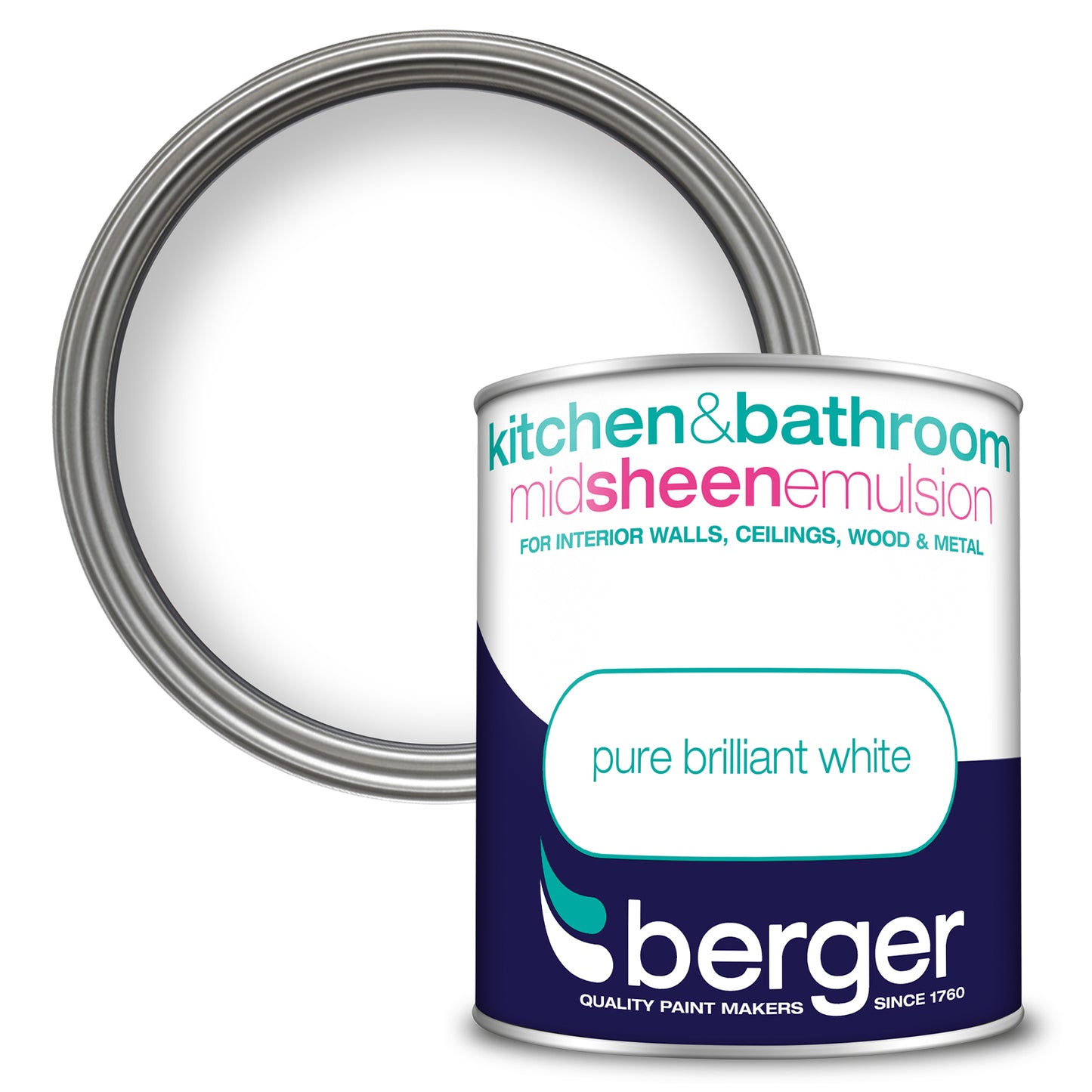 BERGER KITCHEN & BATHROOM  MID SHEEN PBW 1L. 5089642 \\\KD03101