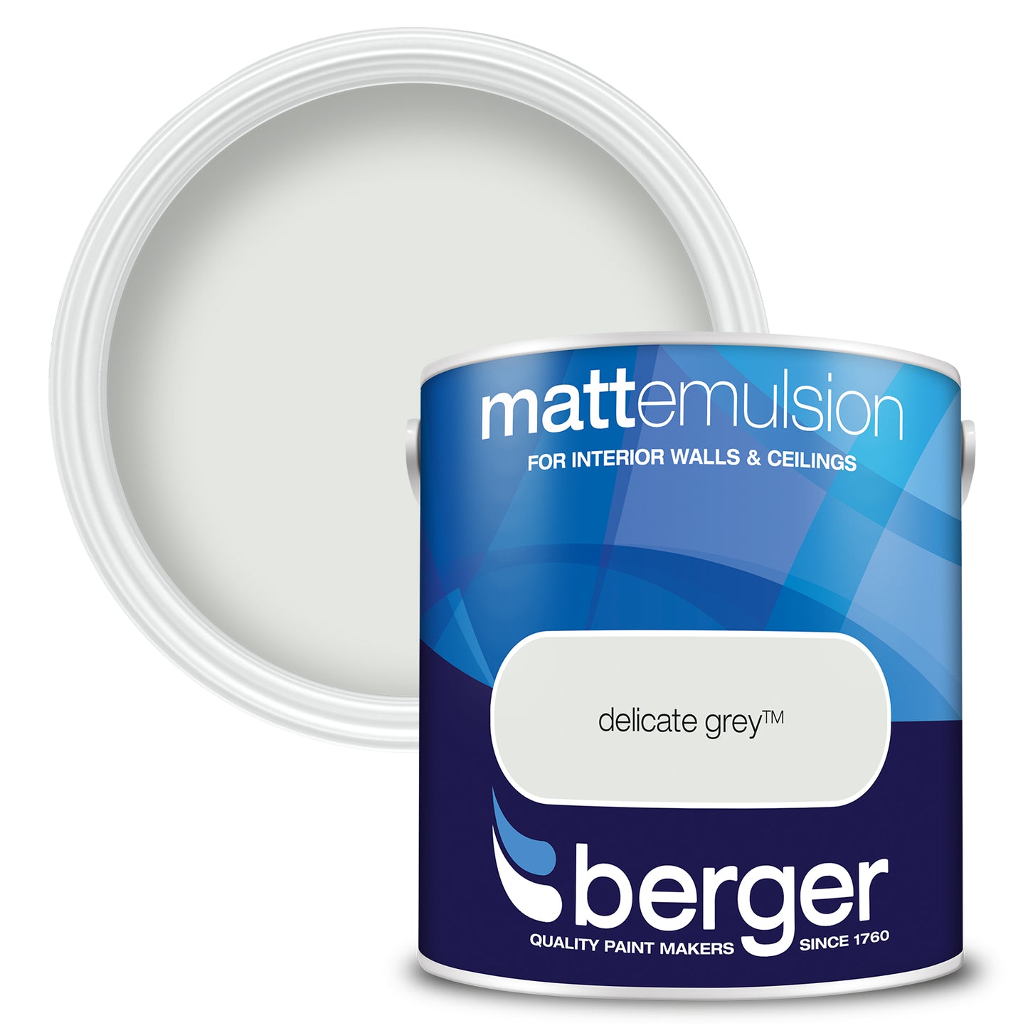 BERGER MATT EMULSION DELICATE GREY 2.5L. 5092767 \\\KD03104
