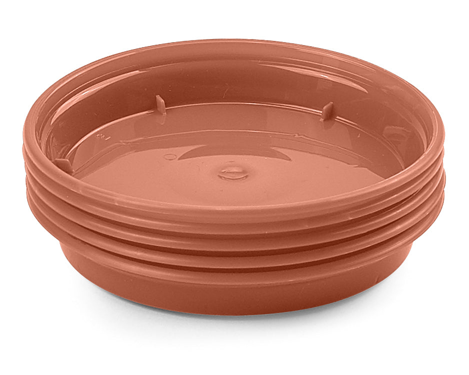 WHITEFURZE GARDEN PLANT POT SAUCER 10CM  5/PK - TERRACOTTA. G041143JS \\\KD03106