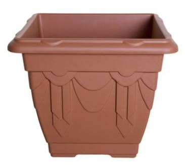 WHITEFURZE  SQUARE VENETIAN PLANTER 22CM - TERRACOTTA. G020483 \\\KD03112
