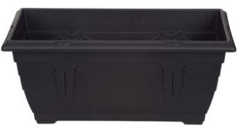 WHITEFURZE VENETIAN WINDOW BOX / PLANTER 40CM - BLACK. G020265 \\\KD03119