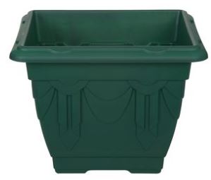 WHITEFURZE  SQUARE VENETIAN PLANTER 30CM - FOREST GREEN. G020461 \\\KD03122