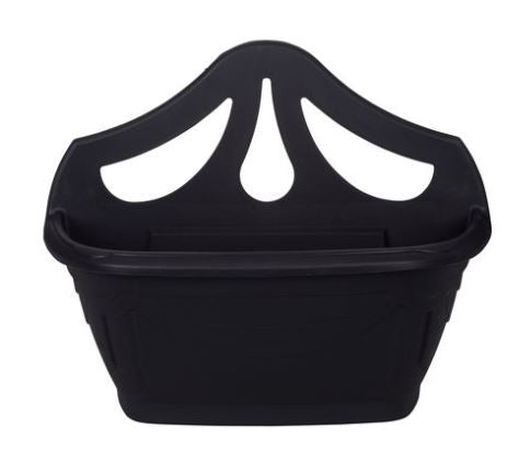 WHITEFURZE VENETIAN WALL HANGING PLANTER / BASKET 42CM - BLACK. G020525 \\\KD03128