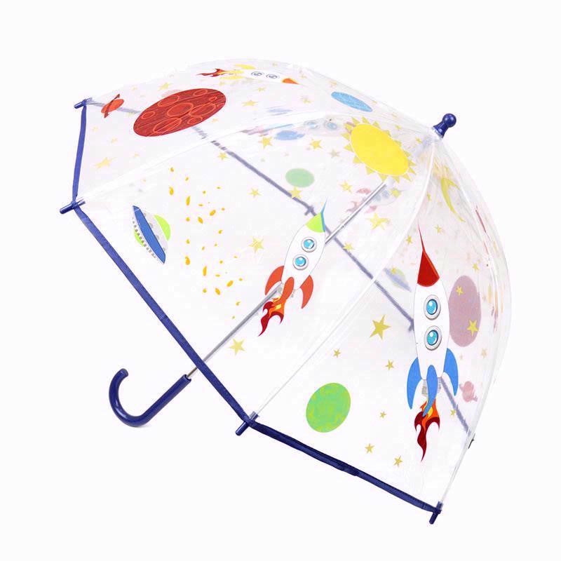DRIZZLES KIDS CLEAR DOME UMBRELLA - SPACE DESIGN. UU0360 \\\KD03158