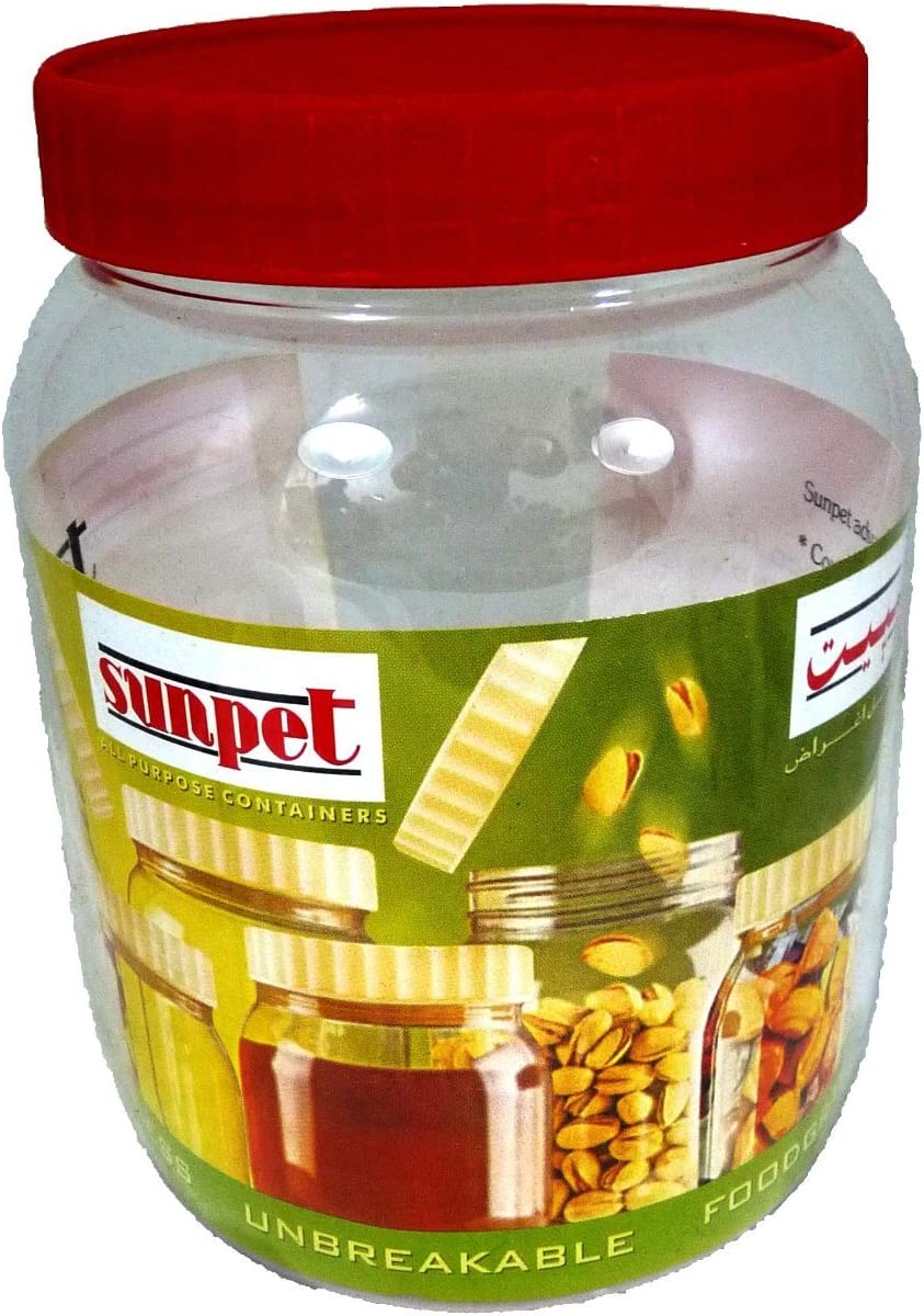 SUNPET PLASTIC FOOD STORAGE ROUND PET JAR 1500ML. VJ1500RD1 \\\KD03163