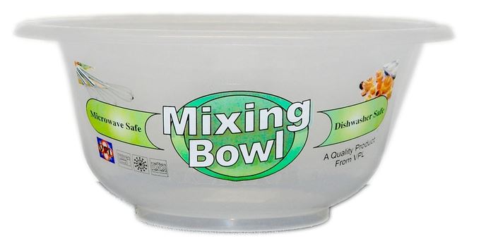 PLASTIC CLEAR MIXING BOWL 17CM. V8110 \\\KD03167