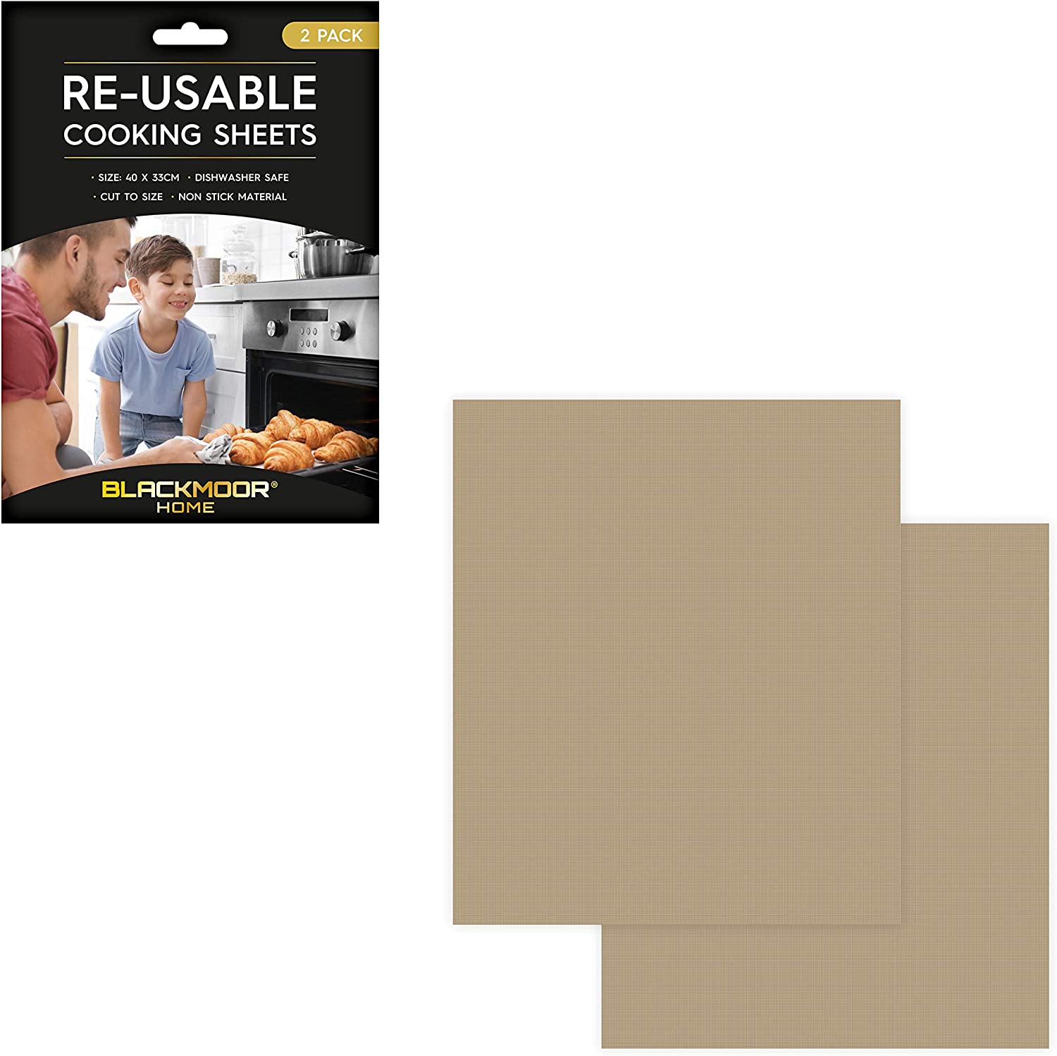 BLACKMOOR HOME NON-STICK COOKING/BAKING SHEETS 2/PK. BML65480 \\\KD03170