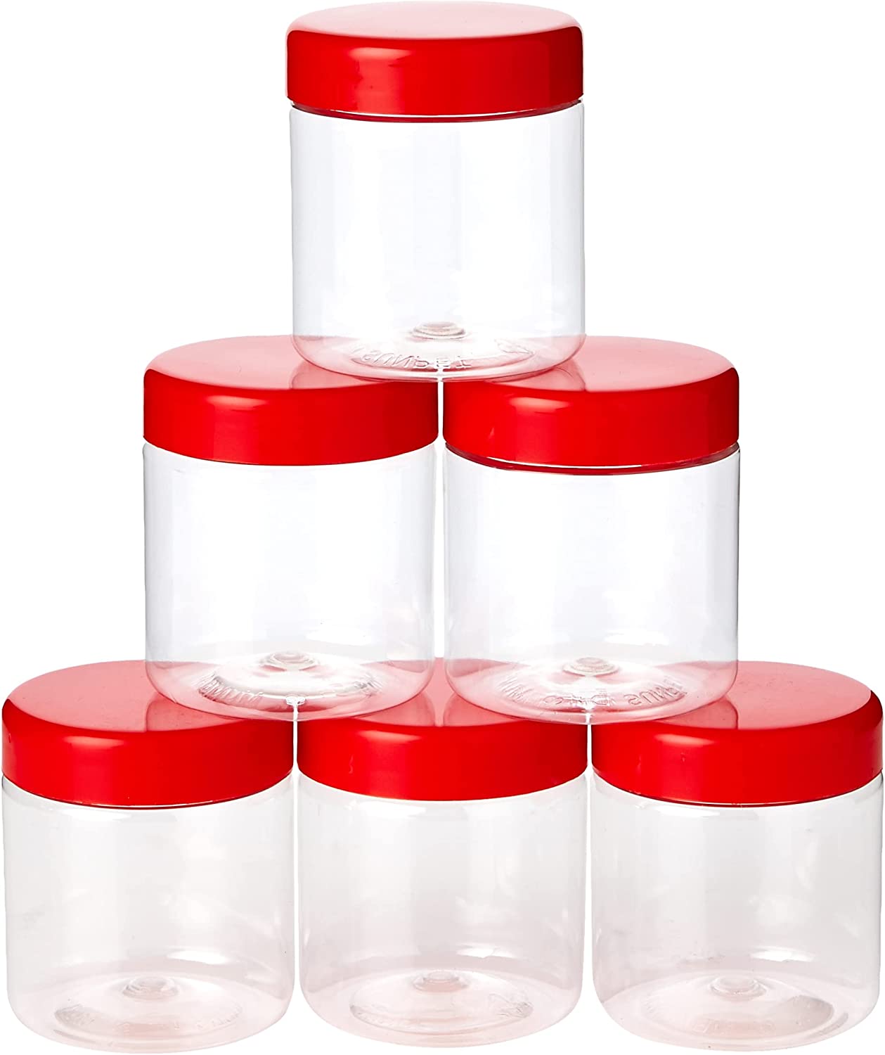 PLASTIC SUNPET FOOD STORAGE ROUND JAR 100ML 6/PK. VJ0100RD6 \\\KD03191