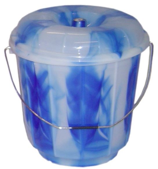 PLASTIC BUCKET WITH LID 5 LTR DOUBLE COLOUR. VL-105D \\\KD03196