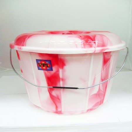 PLASTIC BUCKET WITH LID 13 LTR DOUBLE COLOUR. VL-113D \\\KD03198