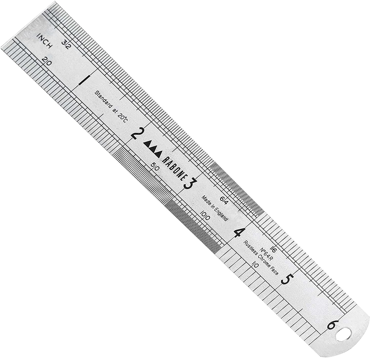 STANLEY RABONE 64R RUSTLESS STEEL RULER 150 MM / 6. 0-35-400 \\\KD03210