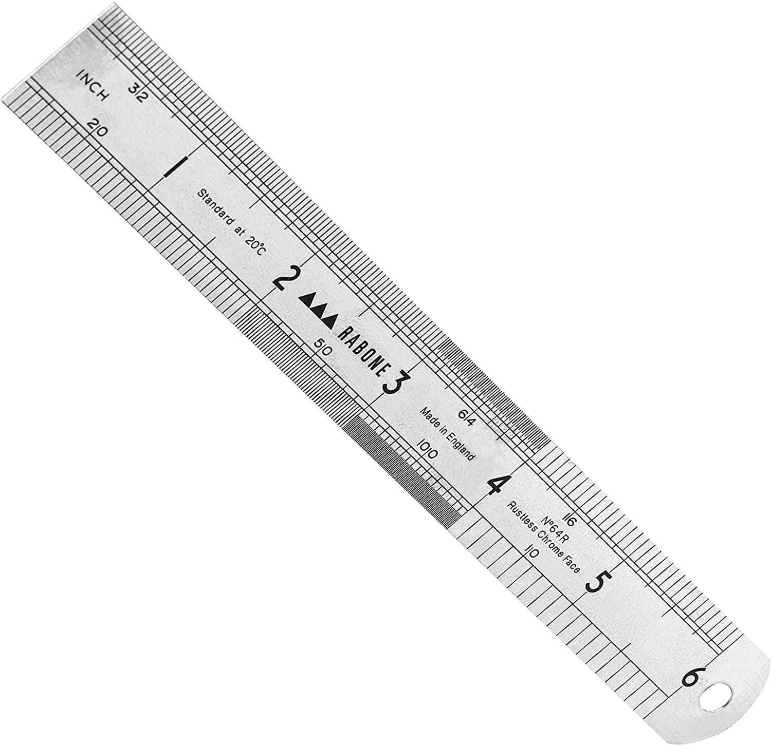 STANLEY RABONE 64R RUSTLESS STEEL RULER 150 MM / 6. 0-35-400 \\\KD03210