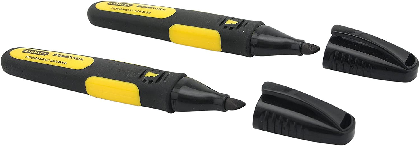 STANLEY FATMAX CHISEL TIP MARKER BLACK 2/PK. 0-47-314 \\\KD03213