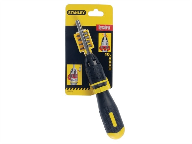 STANLEY MULTIBIT RATCHET SCREWDRIVER WITH 10 BITS. 0-68-010 \\\KD03229