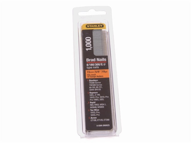 STANLEY BRAD NAILS 15MM 1000/PK. 0-SWK-BN0625 \\\KD03234