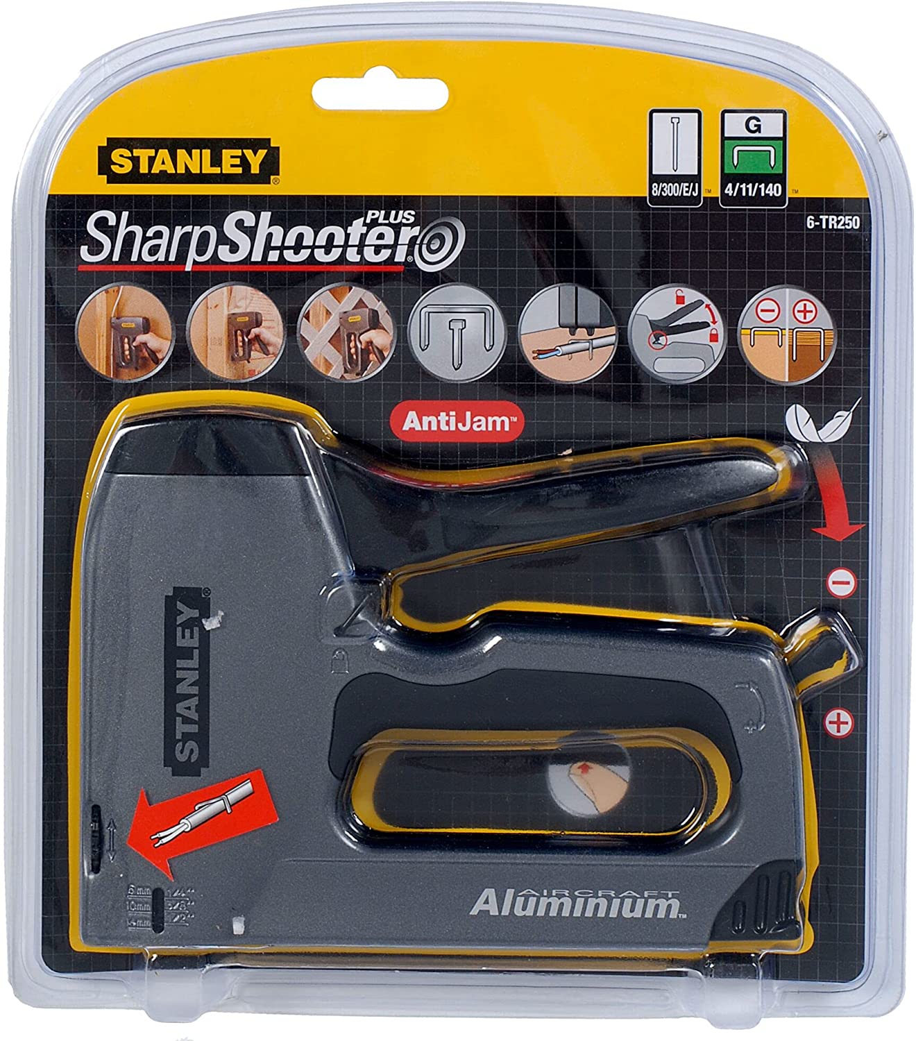 STANLEY TR250 2 IN 1 HEAVY DUTY STAPLE / NAIL GUN - BRAD NAILER. 0-TR250 \\\KD03235