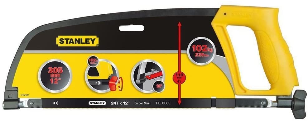 STANLEY ENCLOSED GRIP HACKSAW 300MM / 12. 1-15-122 \\\KD03237