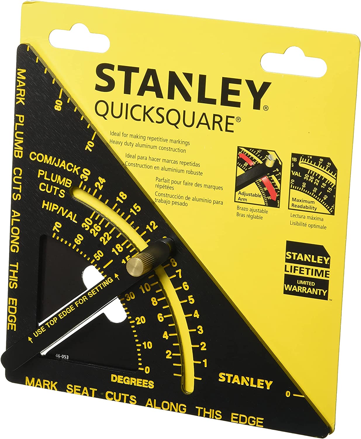 STANLEY ADJUSTABLE QUICK SQUARE 170MM. 46-053 \\\KD03250