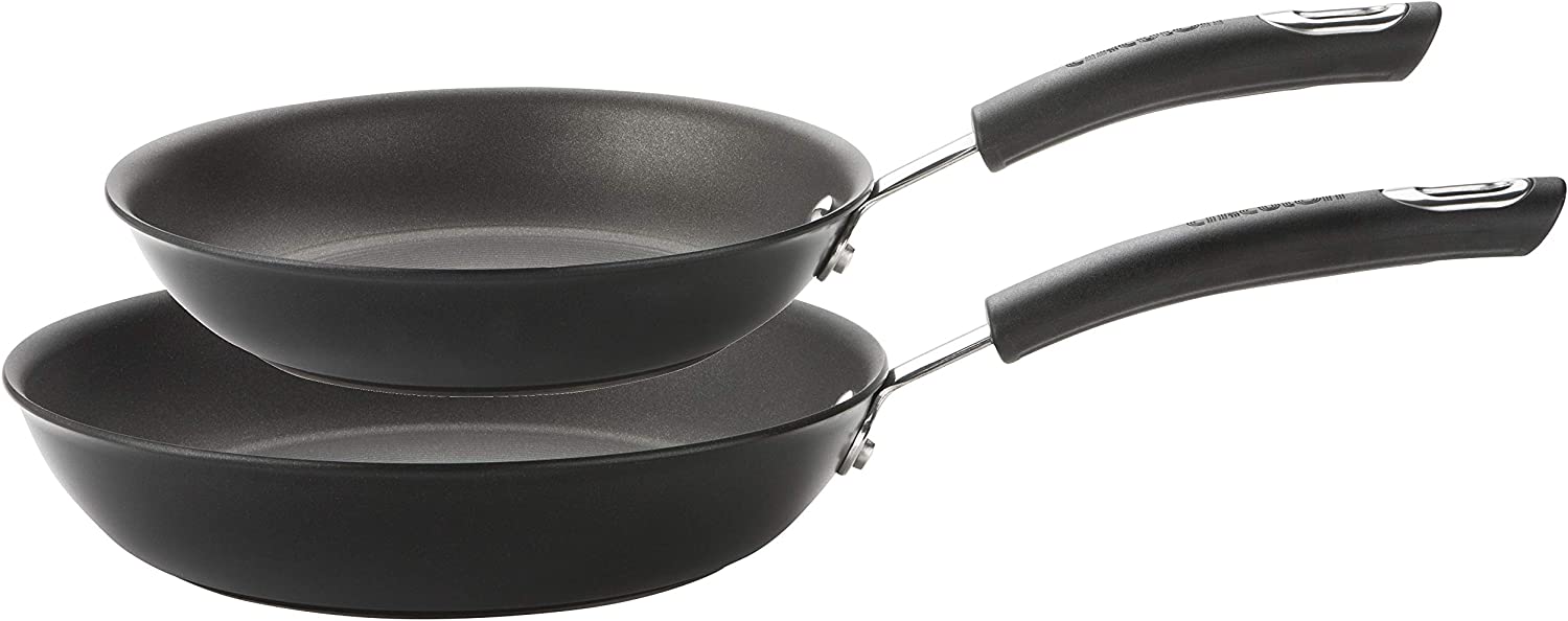 CIRCULON TOTAL HARD ANODISED NONSTICK FRYPAN TWIN PACK 22CM & 25CM. M83934 \\\KD03328