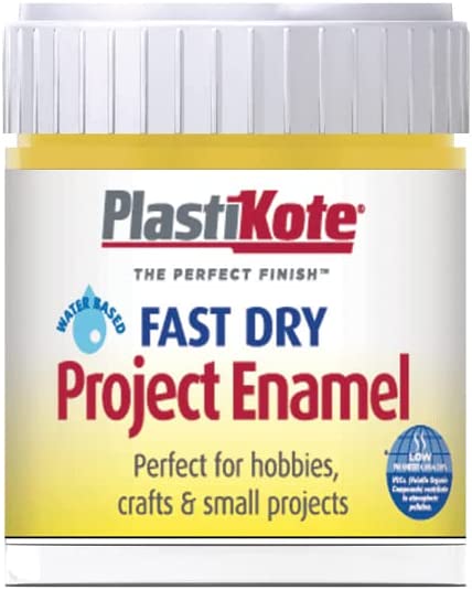 PLASTIKOTE B12 FAST DRY PROJECT ENAMEL PAINT 59ML - BUTTERCUP YELLOW. PLB12 \\\KD03338