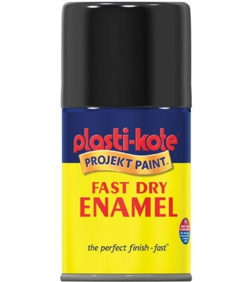 PLASTIKOTE PL101S FAST DRY ENAMEL SPRAY PAINT 100ML - GLOSS BLACK. PL101-S \\\KD03355