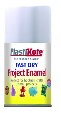 PLASTIKOTE PL102SF FAST DRY ENAMEL SPRAY PAINT 100ML - FLAT WHITE. PL102-SF \\\KD03358
