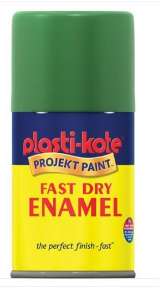 PLASTIKOTE PL104S FAST DRY ENAMEL SPRAY PAINT 100ML - GARDEN GREEN. PL104-S \\\KD03360