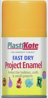 PLASTIKOTE PL107S FAST DRY ENAMEL SPRAY PAINT 100ML - SUNSHINE YELLOW. PL107-S \\\KD03362