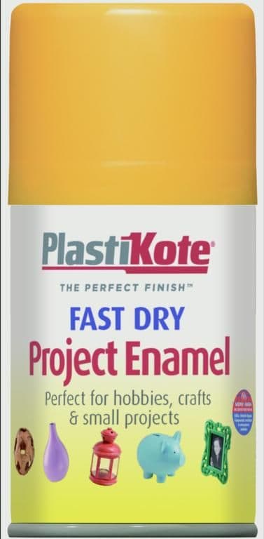 PLASTIKOTE PL107S FAST DRY ENAMEL SPRAY PAINT 100ML - SUNSHINE YELLOW. PL107-S \\\KD03362