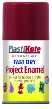 PLASTIKOTE PL134S FAST DRY ENAMEL SPRAY PAINT 100ML - METALLIC RED. PL134-S \\\KD03370
