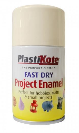 PLASTIKOTE PL154S FAST DRY ENAMEL SPRAY PAINT 100ML - CREME DE LA CRÃˆME. PL154-S \\\KD03376
