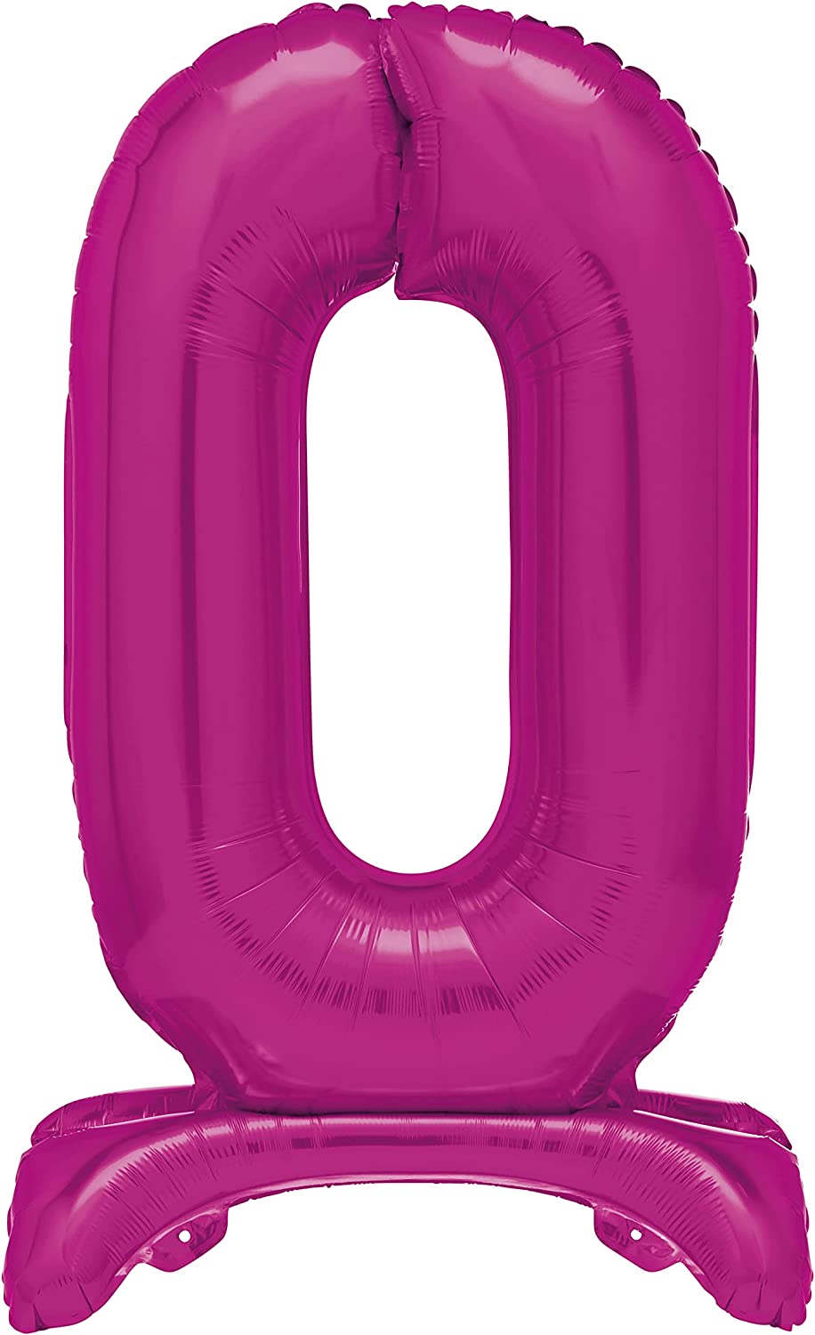 UNIQUE PARTY GIANT STANDING FOIL NUMBER 0 BALLOON 76 CM - HOT PINK. UNI12870 \\\KD03485