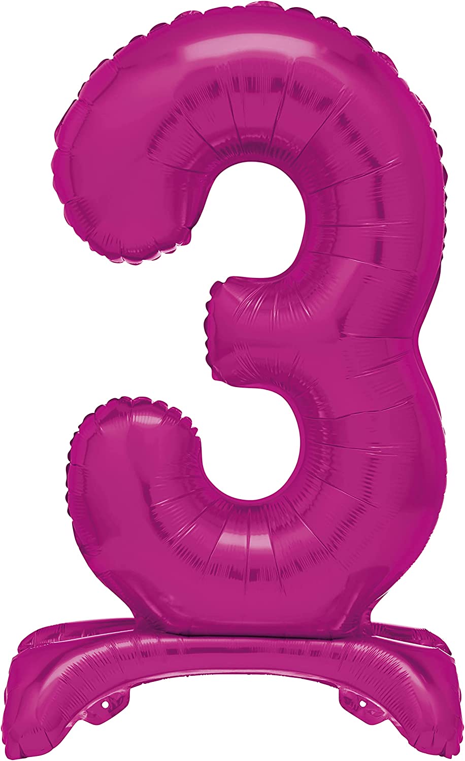 UNIQUE PARTY GIANT STANDING FOIL NUMBER 3 BALLOON 76 CM - HOT PINK. UNI12873 \\\KD03488