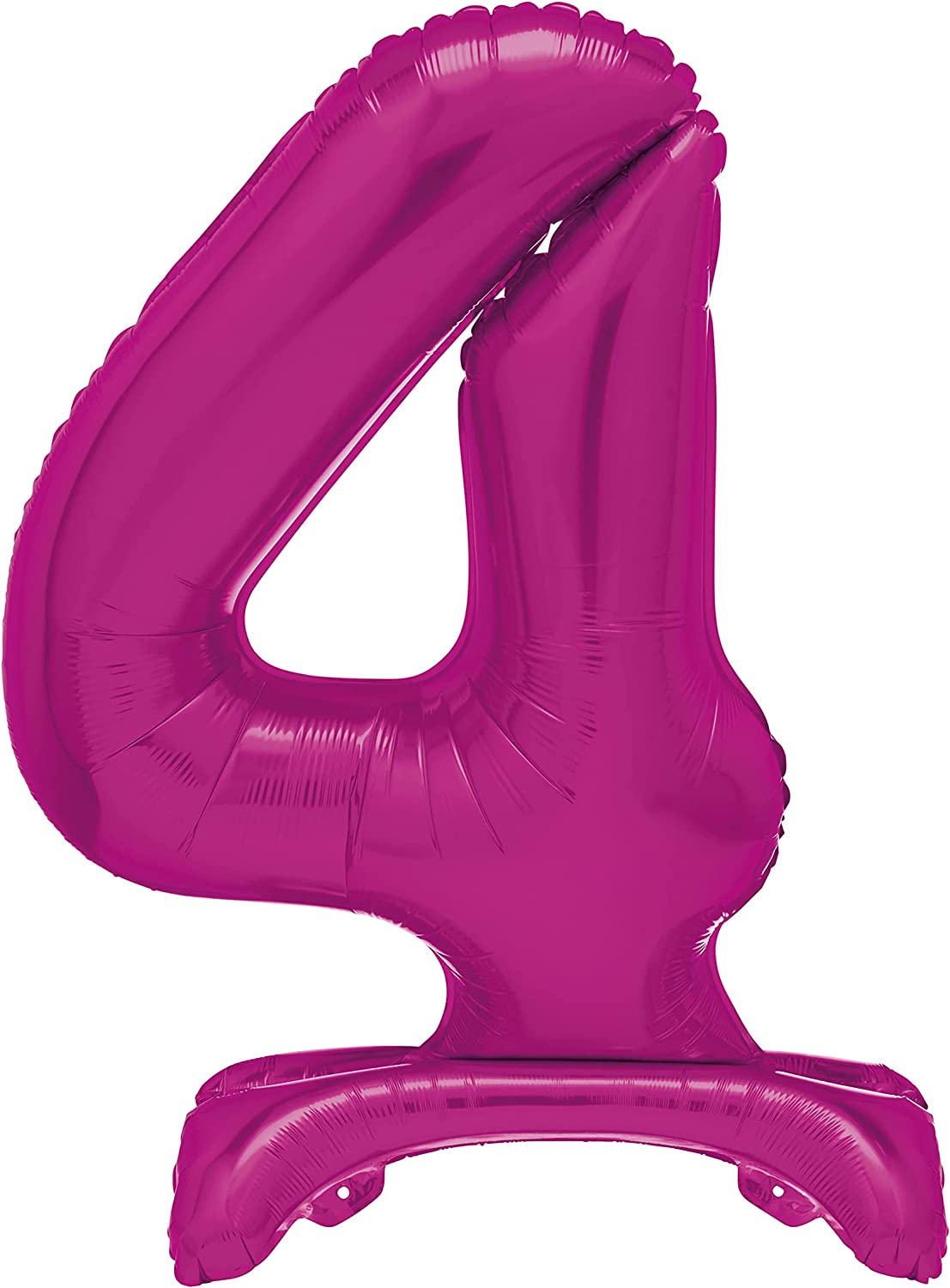 UNIQUE PARTY GIANT STANDING FOIL NUMBER 4 BALLOON 76 CM - HOT PINK. UNI12874 \\\KD03489