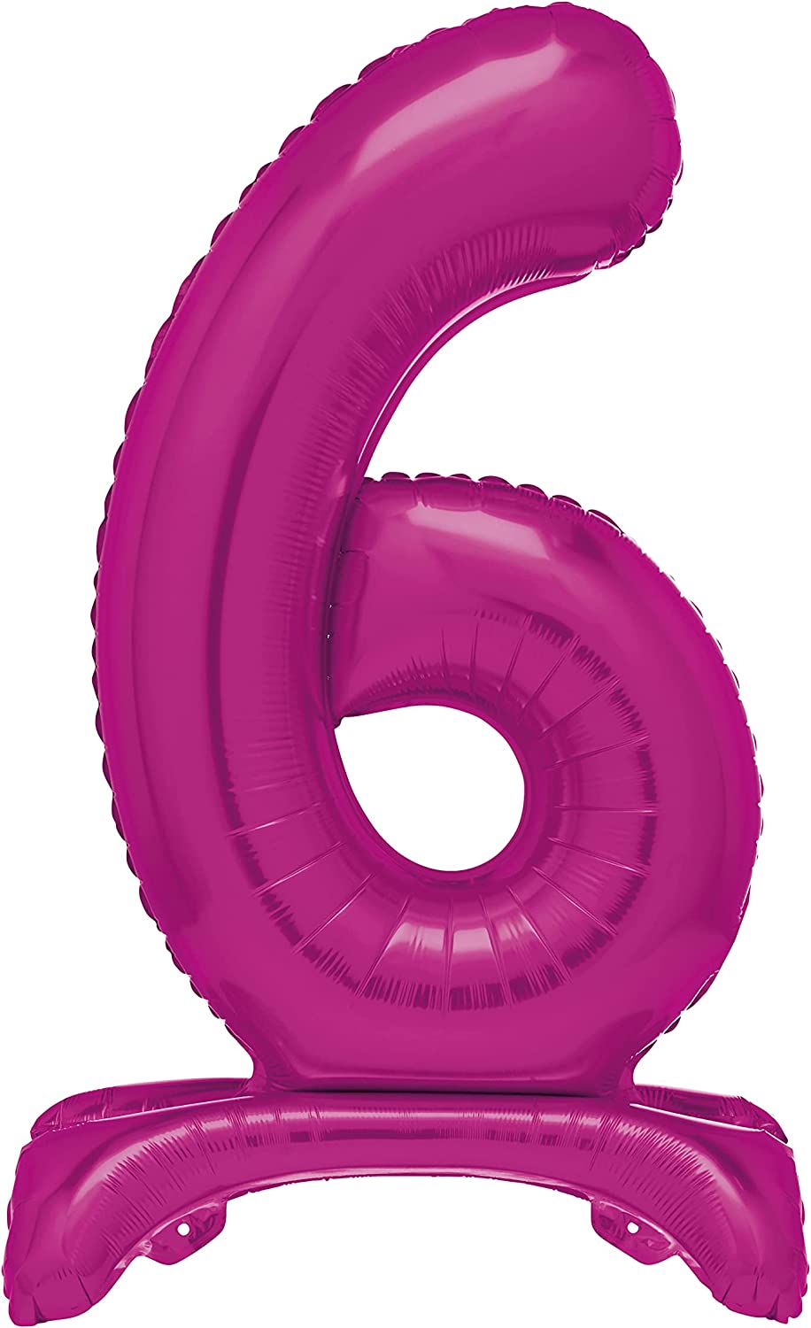 UNIQUE PARTY GIANT STANDING FOIL NUMBER 6 BALLOON 76 CM - HOT PINK. UNI12876 \\\KD03491