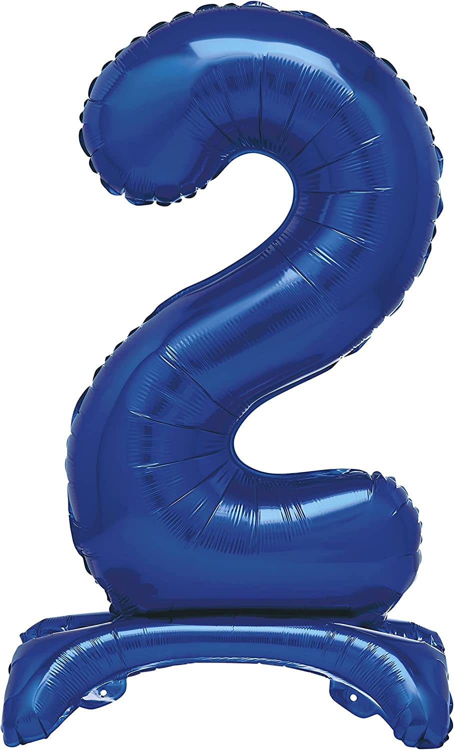 UNIQUE PARTY GIANT STANDING FOIL NUMBER 2 BALLOON 76 CM - BLUE. UNI12882 \\\KD03497