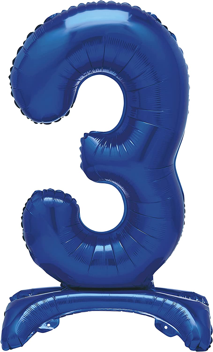 UNIQUE PARTY GIANT STANDING FOIL NUMBER 3 BALLOON 76 CM - BLUE. UNI12883 \\\KD03498