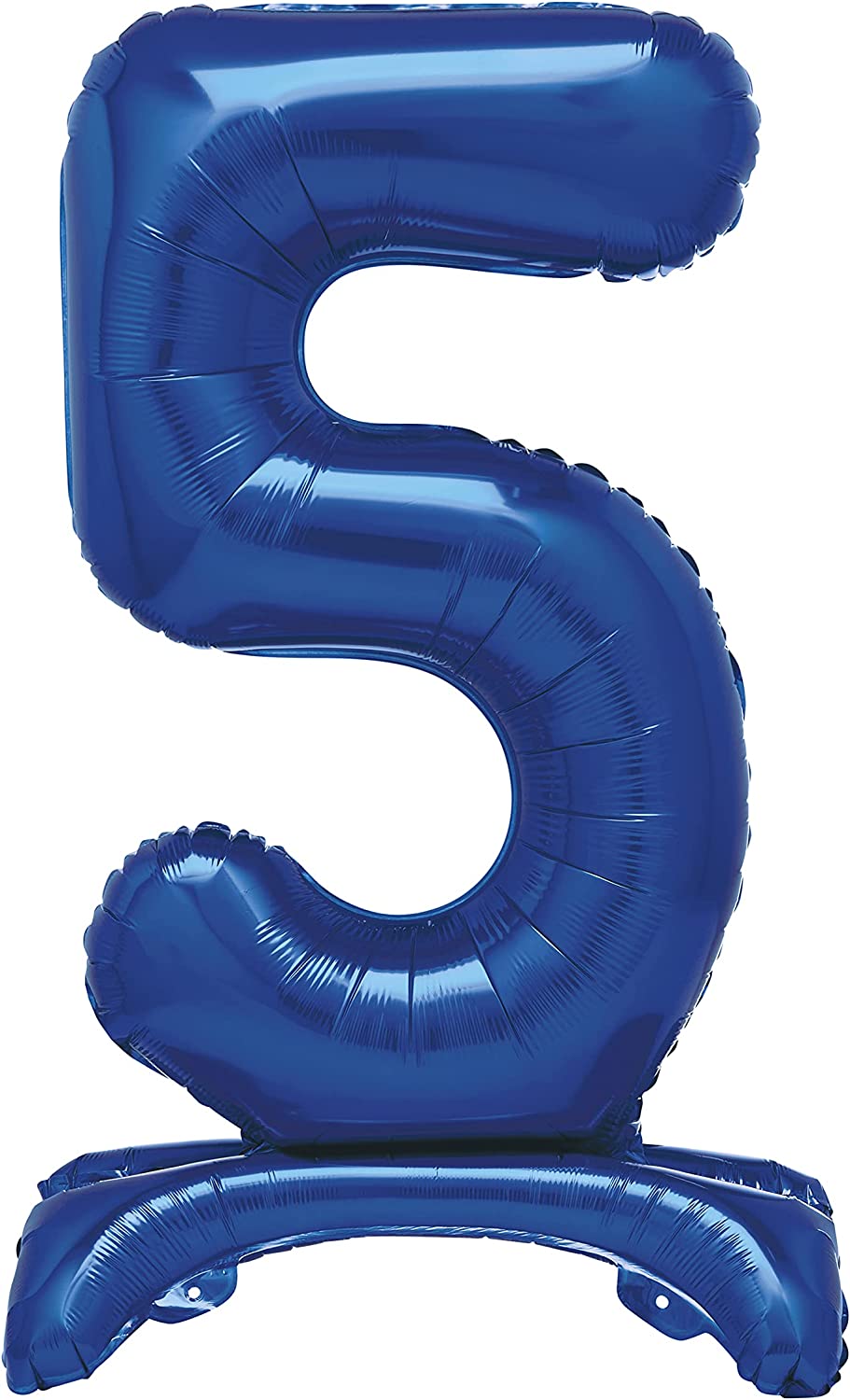UNIQUE PARTY GIANT STANDING FOIL NUMBER 5 BALLOON 76 CM - BLUE. UNI12885 \\\KD03500