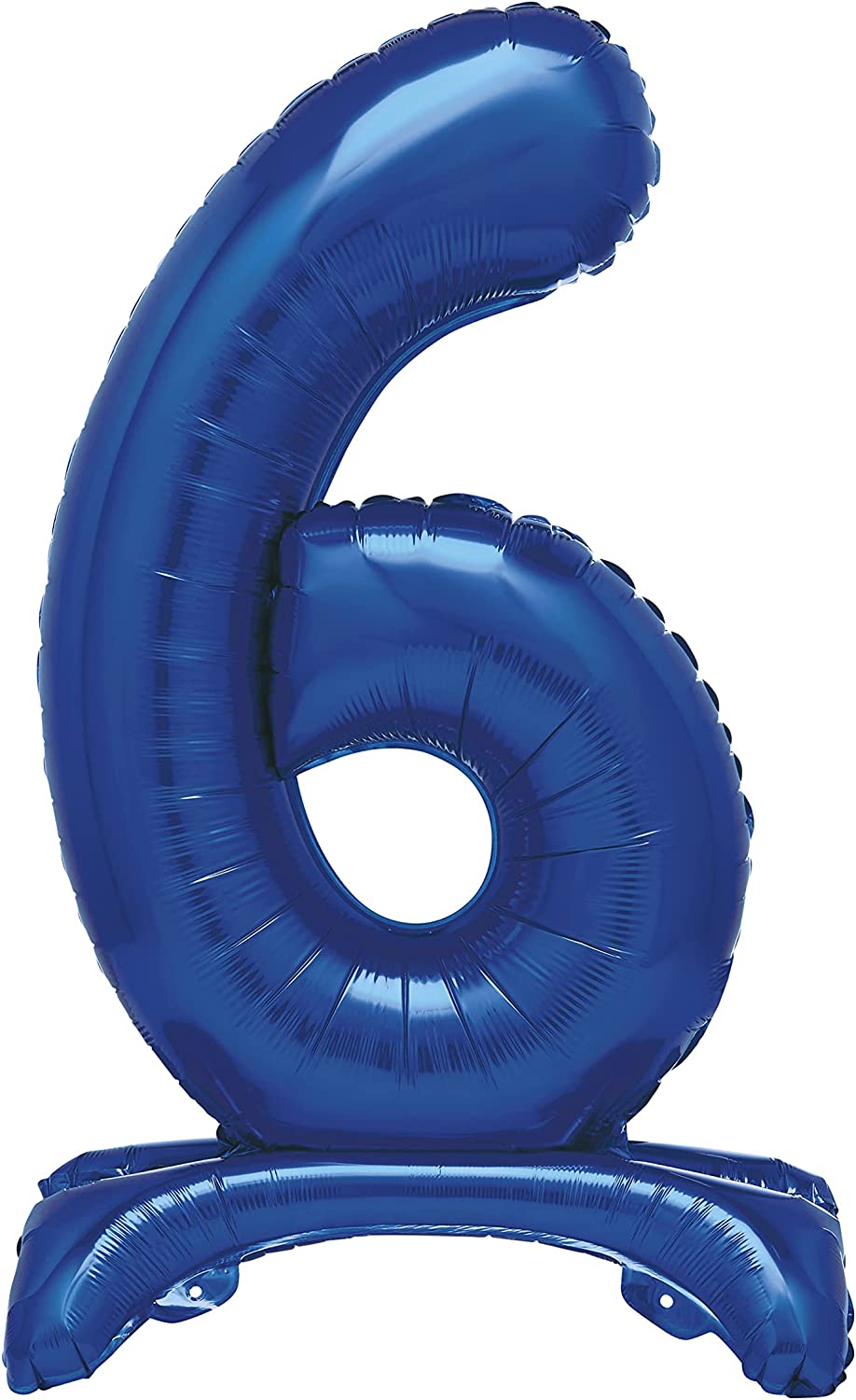 UNIQUE PARTY GIANT STANDING FOIL NUMBER 6 BALLOON 76 CM - BLUE. UNI12886 \\\KD03501