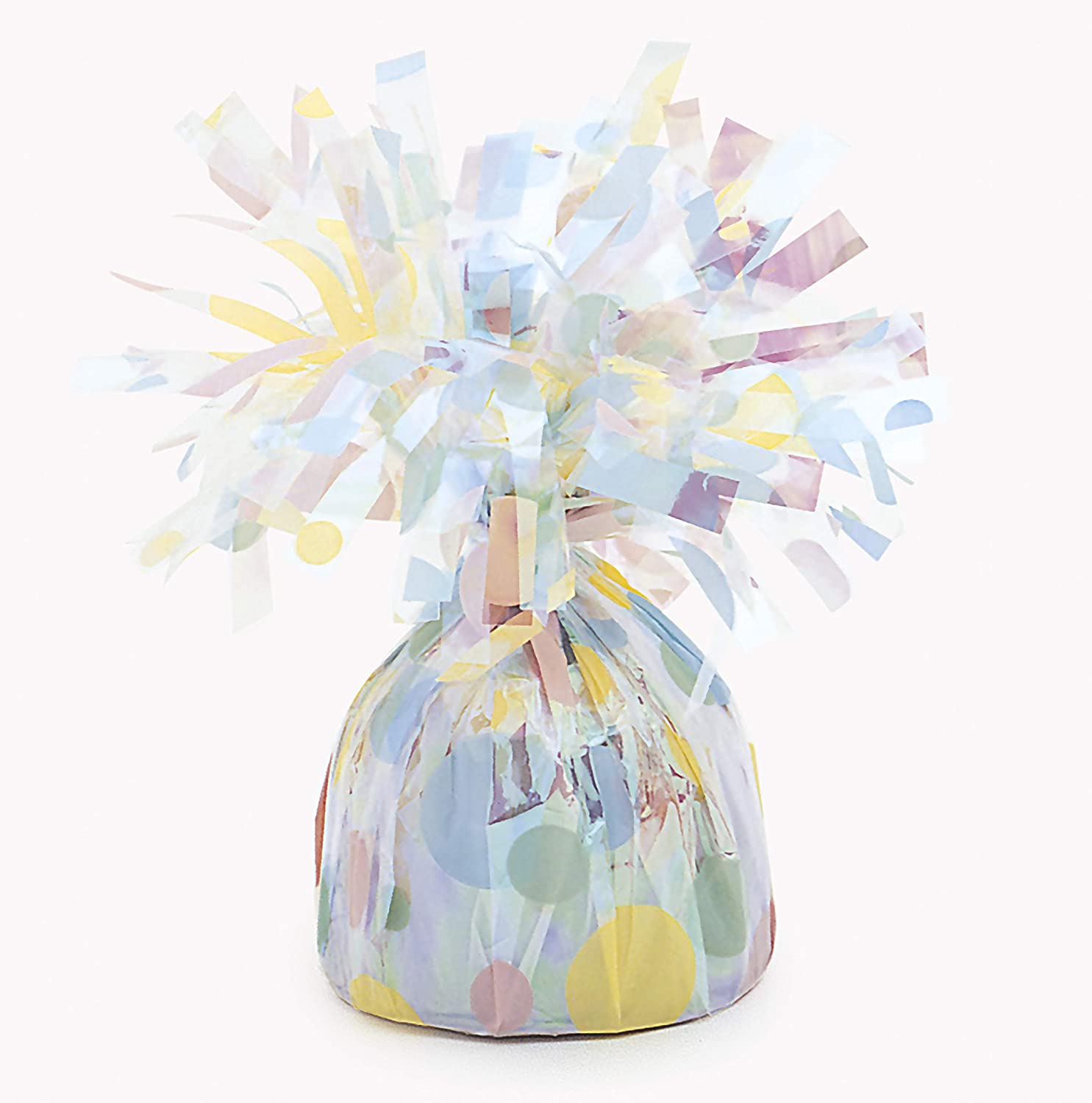 UNIQUE PARTY FOIL BALLOON WEIGHT - PASTAL POLKA DOT. UNI4928 \\\KD03522