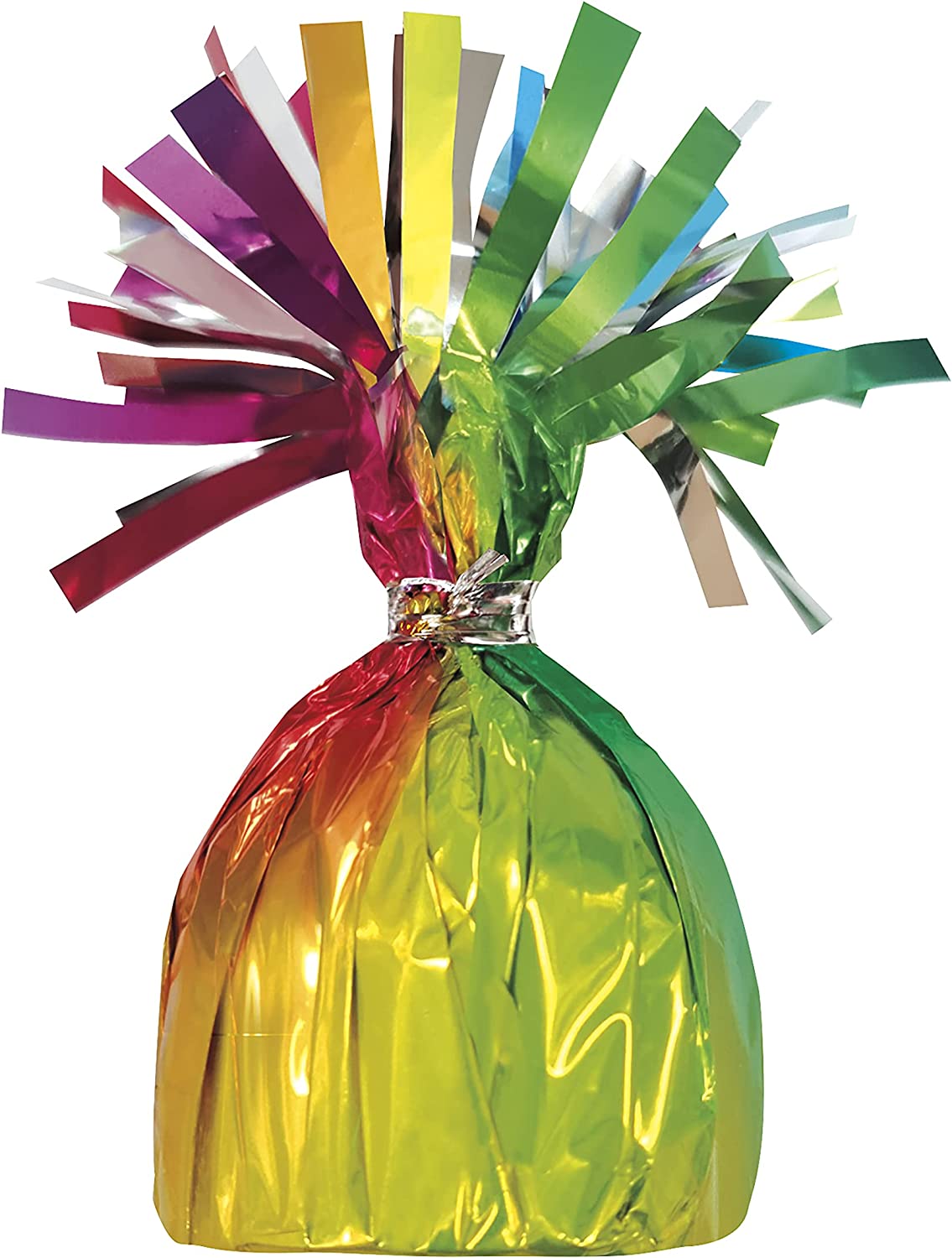 UNIQUE PARTY FOIL BALLOON WEIGHT - RAINBOW. UNI49369 \\\KD03524