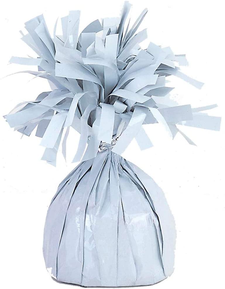 UNIQUE PARTY FOIL BALLOON WEIGHT - WHITE. UNI49372 \\\KD03527