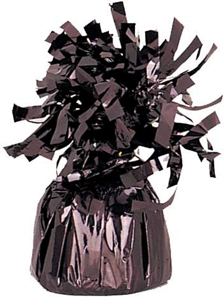 UNIQUE PARTY FOIL BALLOON WEIGHT - BLACK. UNI85634 \\\KD03531