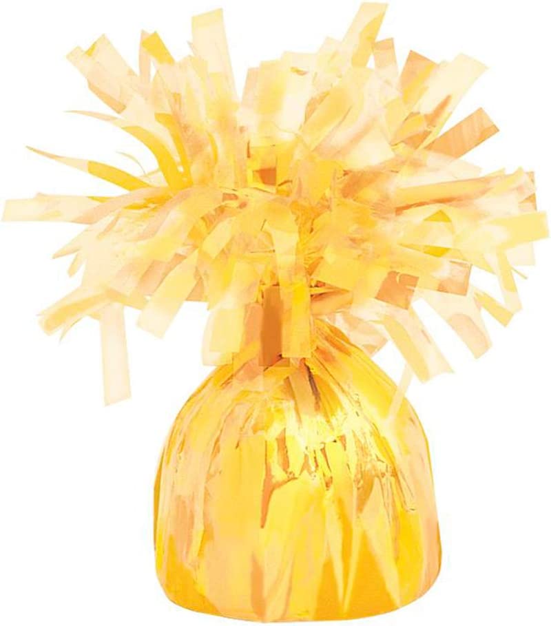 UNIQUE PARTY FOIL BALLOON WEIGHT - YELLOW. UNI4948 \\\KD03538