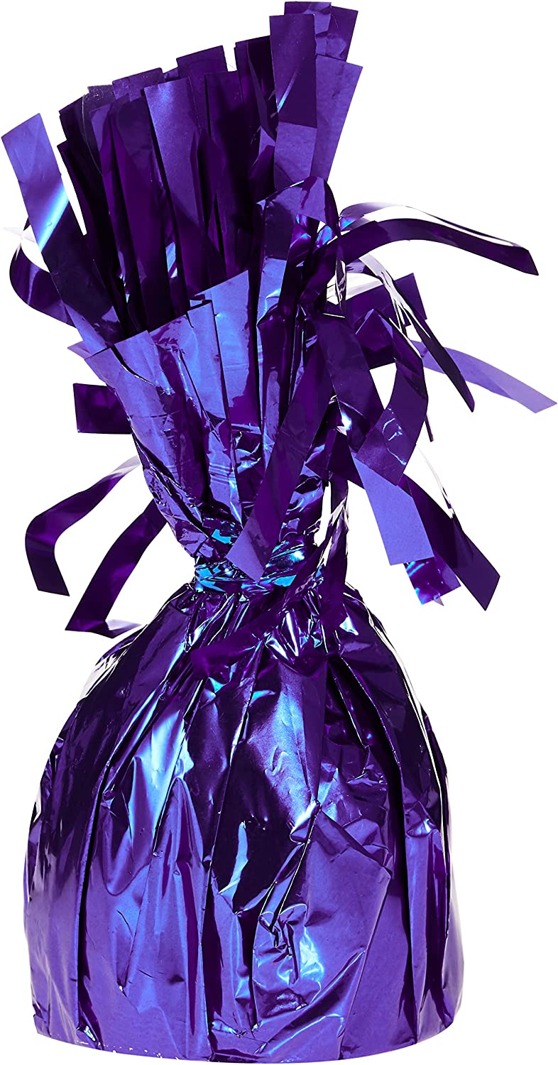 UNIQUE PARTY FOIL BALLOON WEIGHT - PURPLE. UNI4949 \\\KD03539