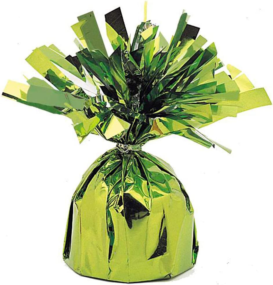UNIQUE PARTY FOIL BALLOON WEIGHT - LIME GREEN. UNI4961 \\\KD03546