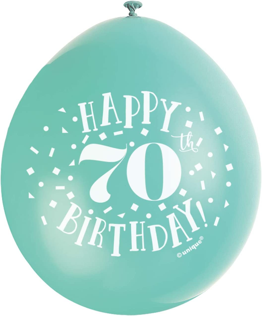 UNIQUE PARTY HAPPY 70TH BIRTHDAY LATEX BALLOONS 9 10/PK - MULTICOLOUR. UNI56054 \\\KD03571