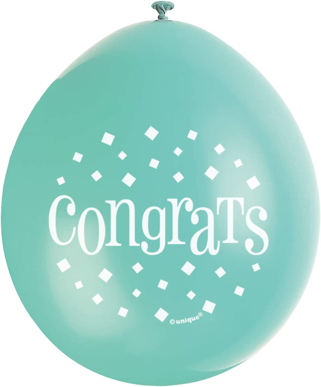 UNIQUE PARTY HAPPY CONGRATULATIONS LATEX BALLOONS 9 10/PK - MULTICOLOUR. UNI56061 \\\KD03576