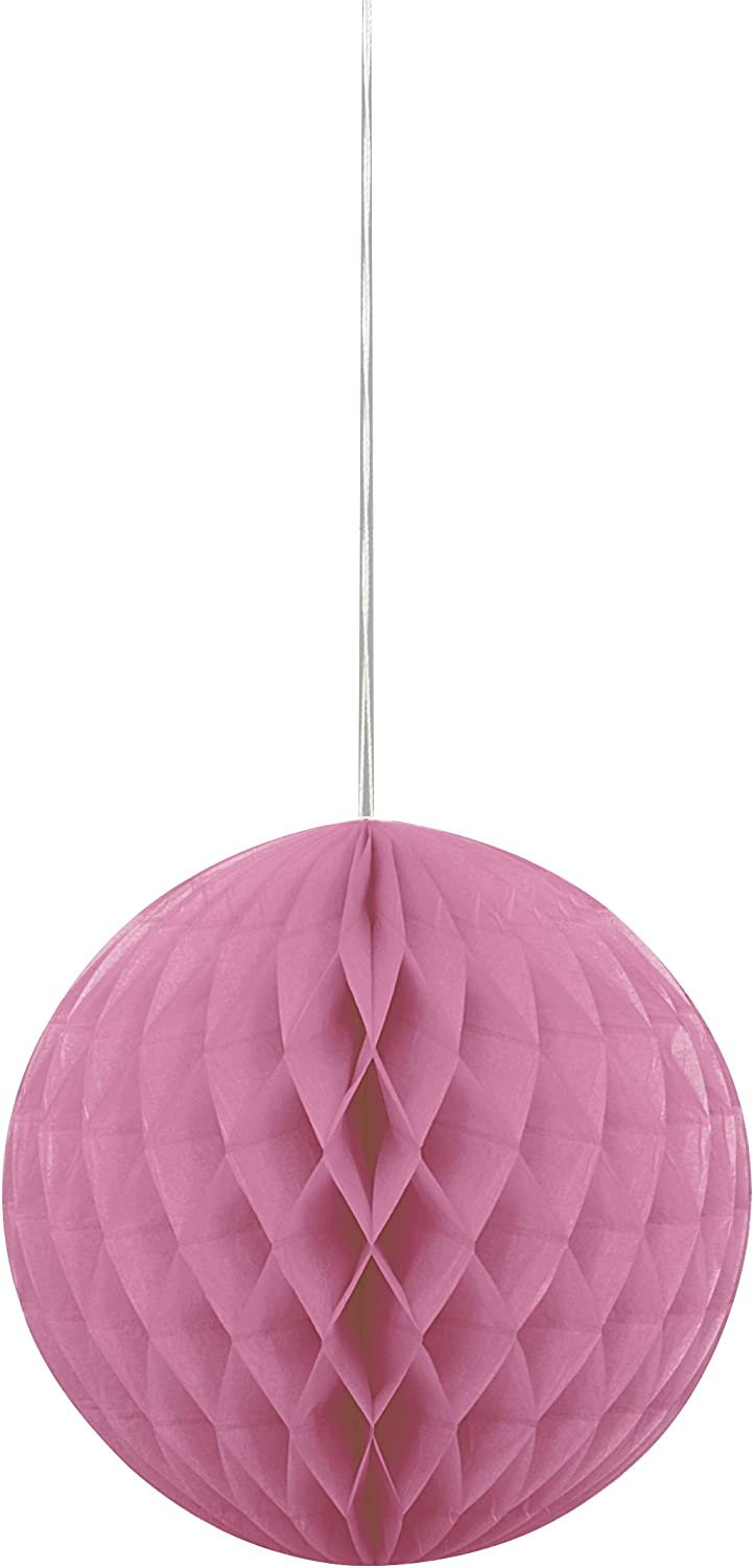 UNIQUE PARTY TISSUE PAPER HONEYCOMB / POM POM 8 INCH / 20CM - HOT PINK. UNI64252 \\\KD03603