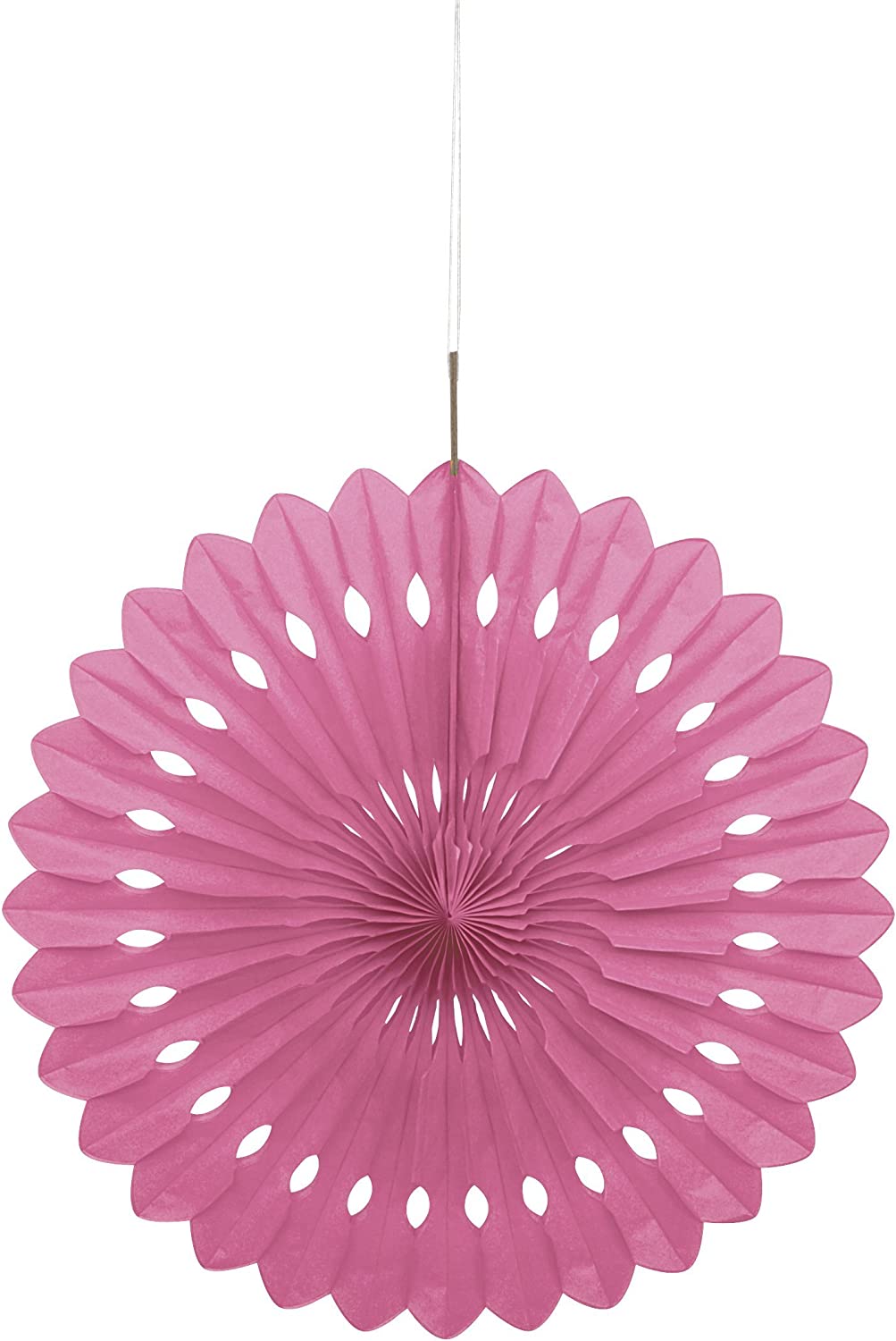 UNIQUE PARTY TISSUE PAPER FAN DECORATION 40CM - HOT PINK. UNI64262 \\\KD03610